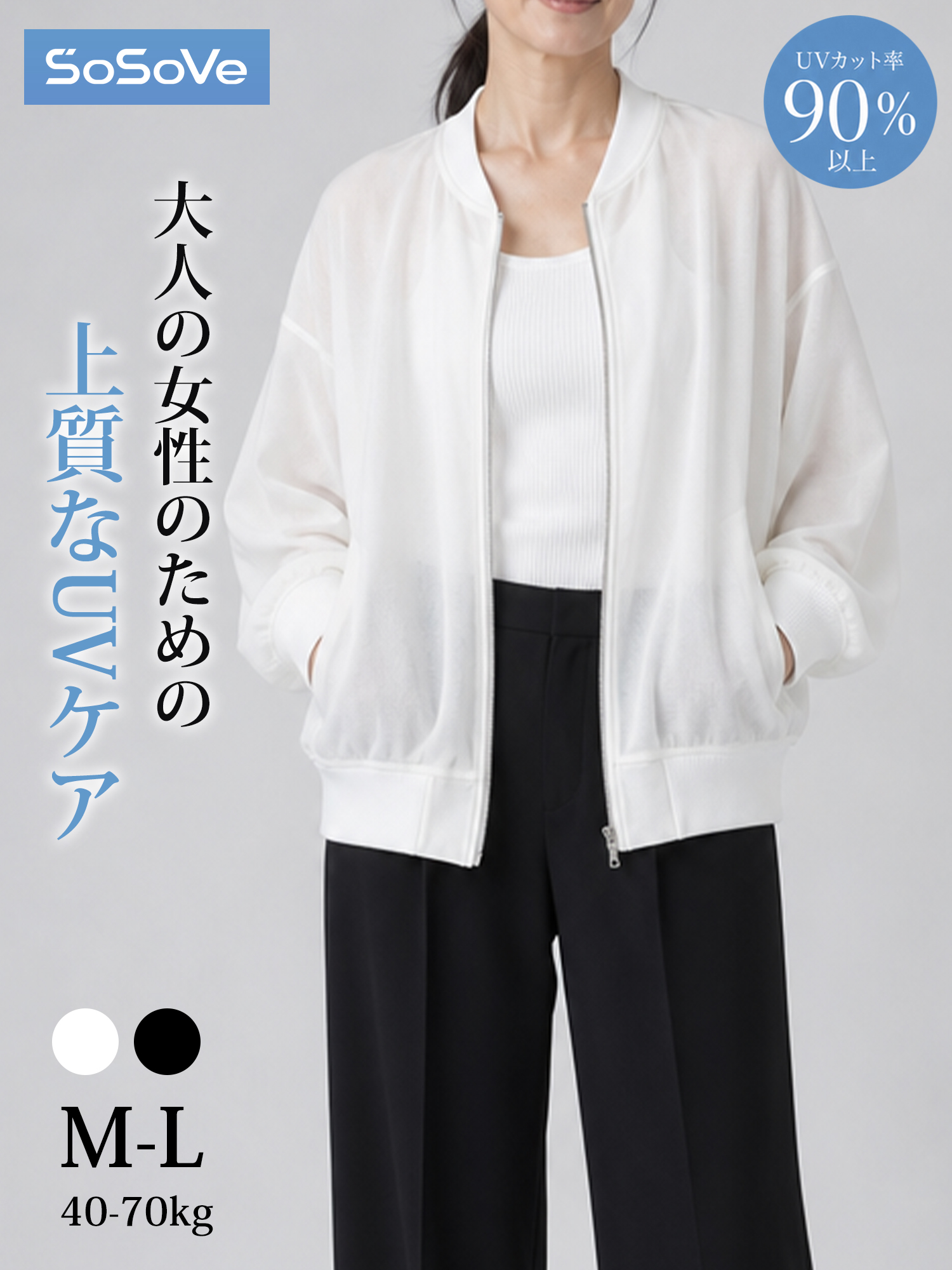 【日焼けケア×美しさ】ゆったりベースボールUVアウター