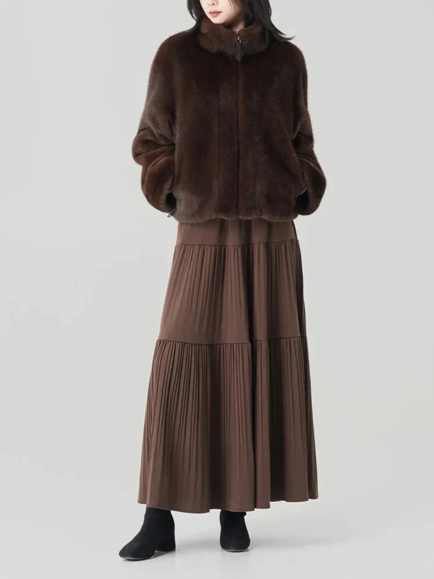 秋冬向けAラインロングスカート