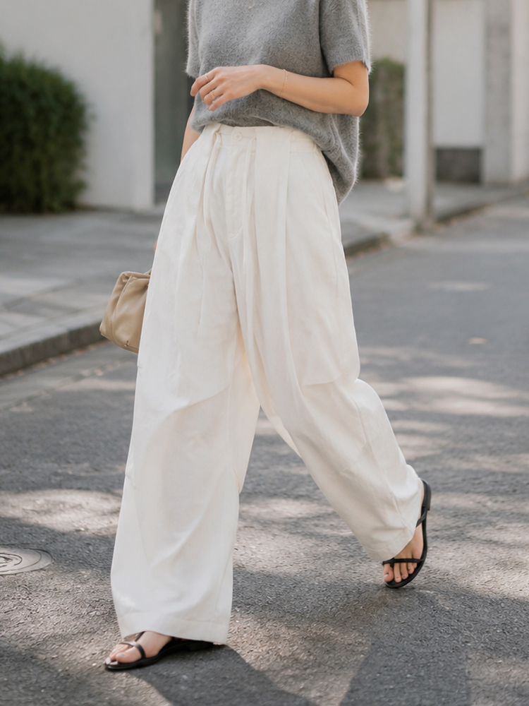 【カーゴパンツ】ゆったりドローストリング・ウォッシュ加工、バルーンシルエット。体型をカバーし、ウエストベルト調節でさまざまな体型・身長に対応。