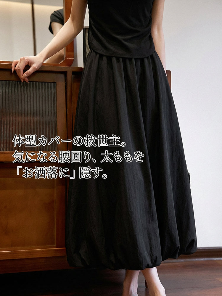 ゴムウエストバルーンスカート