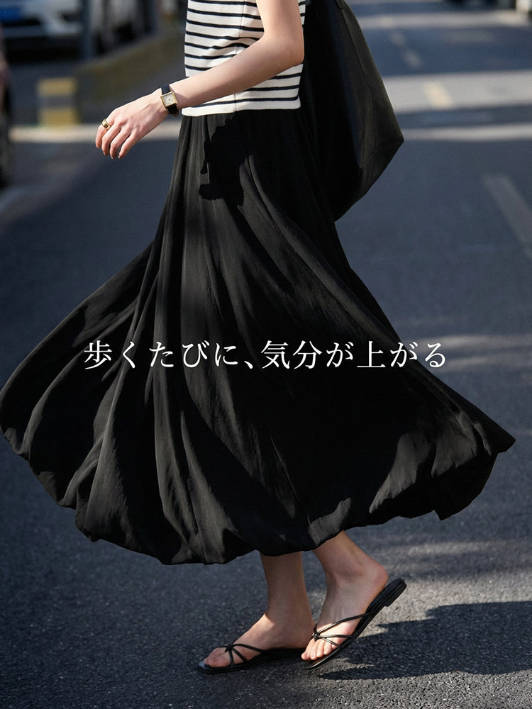 ゴムウエストバルーンスカート