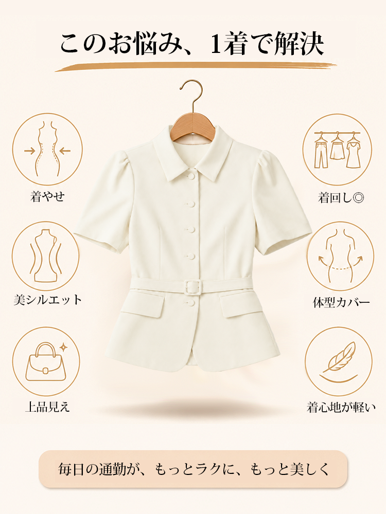 【ミニマルで上品】オフィスコーデはこれにおまかせ。500回のパターン修正で叶える、あなたらしい美しいライン。-sosove