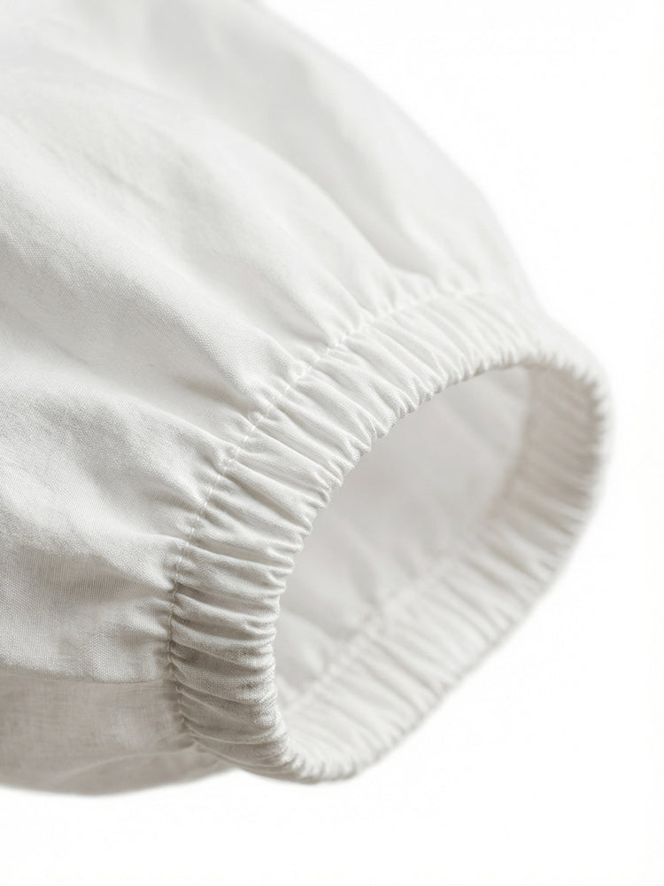 【ドルマンスリーブフリルブラウス】バック V ネック × オルガンギャザー 旅行撮影に最適なおしゃれアイテム"