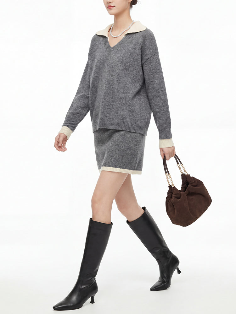 ニットワンピースセットアップ