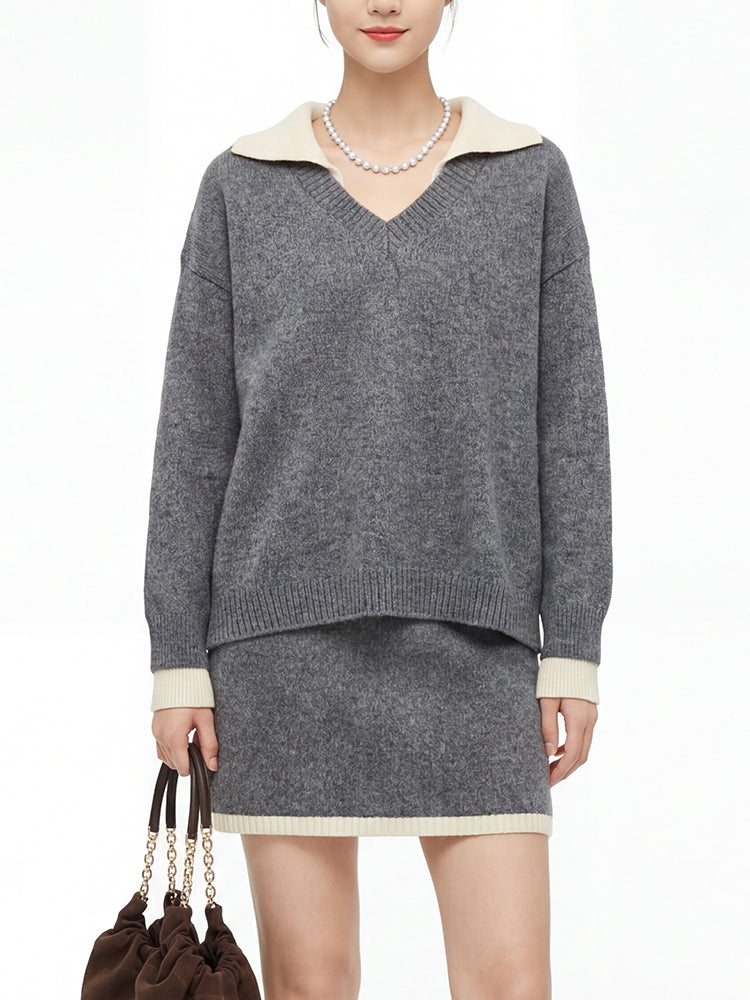 ニットワンピースセットアップ