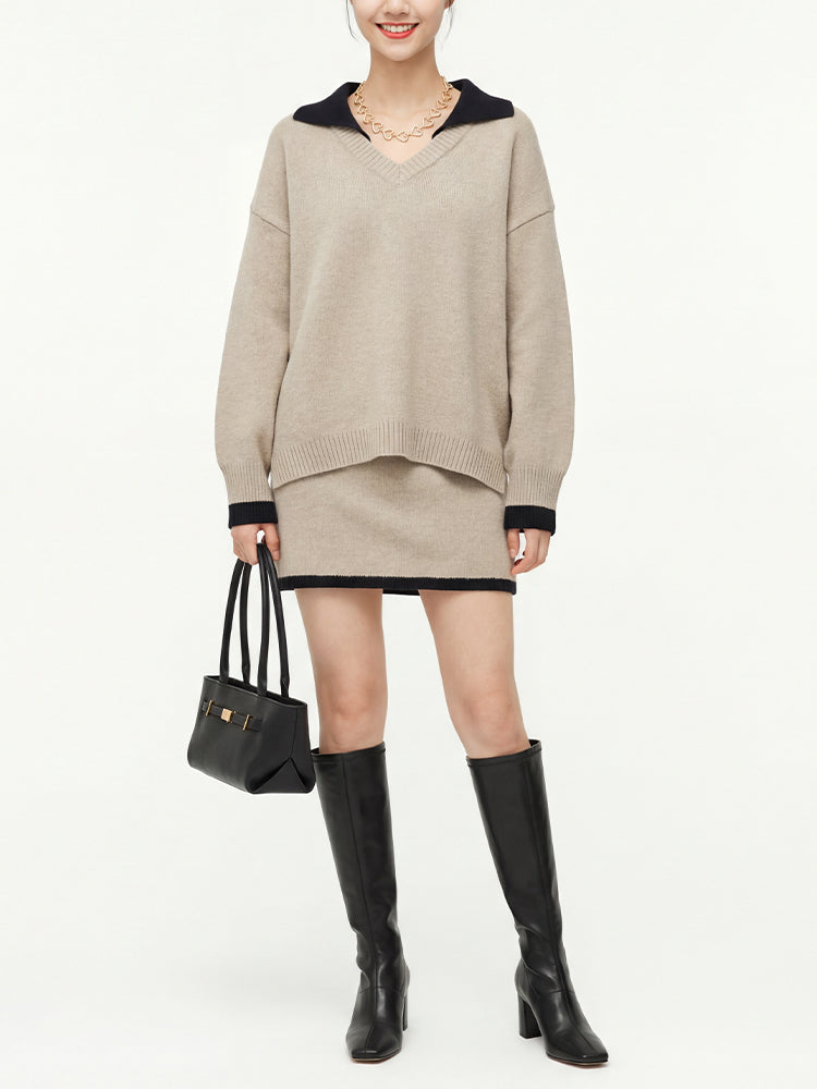 ニットワンピースセットアップ