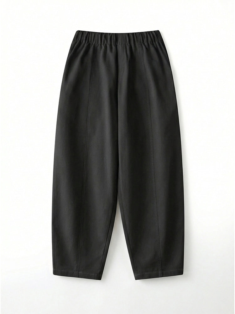 【ドレープ感ゆったりワイドパンツ】下半身体型カバーに最適 立体シルエットですっきり着痩せ リラックス＆コーデしやすい