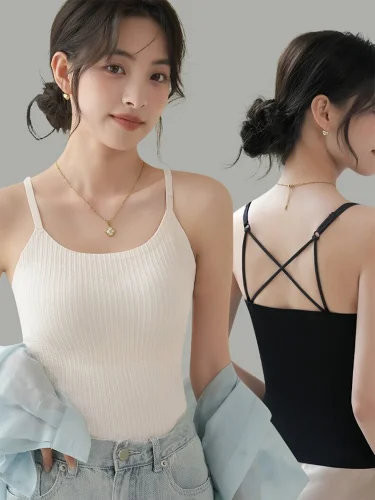 透け防止美しい背中見せキャミソール
