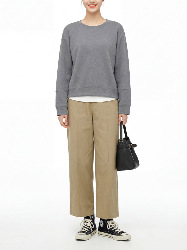 【ドレープ感ゆったりワイドパンツ】下半身体型カバーに最適 立体シルエットですっきり着痩せ リラックス＆コーデしやすい