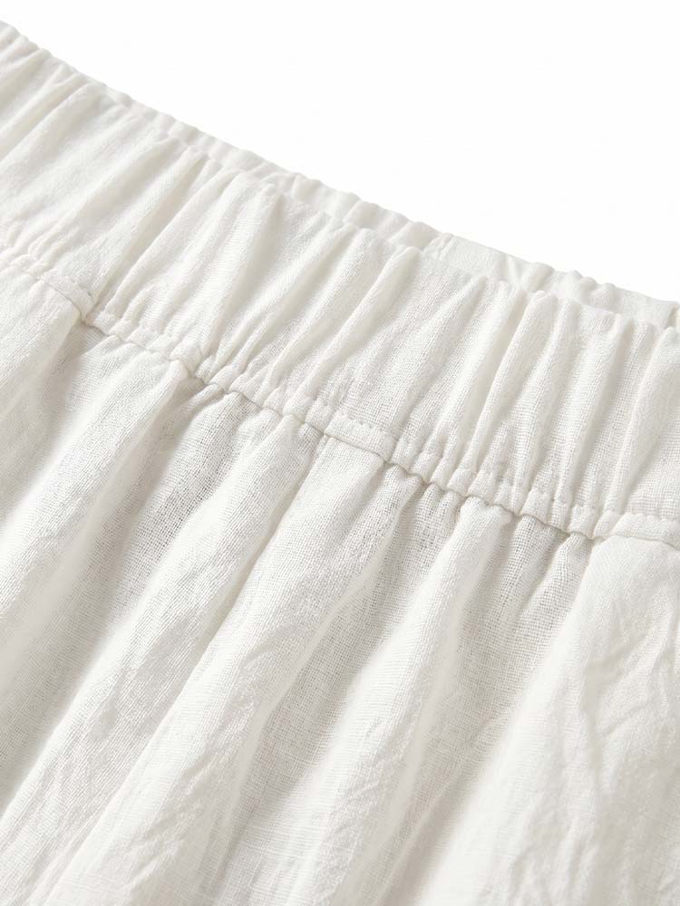 【涼感テンセルリネンワイドパンツ】高級テンセルとレーヨン混紡、夏の「視覚効果で－5kg」美脚ワイドパンツ-sosove