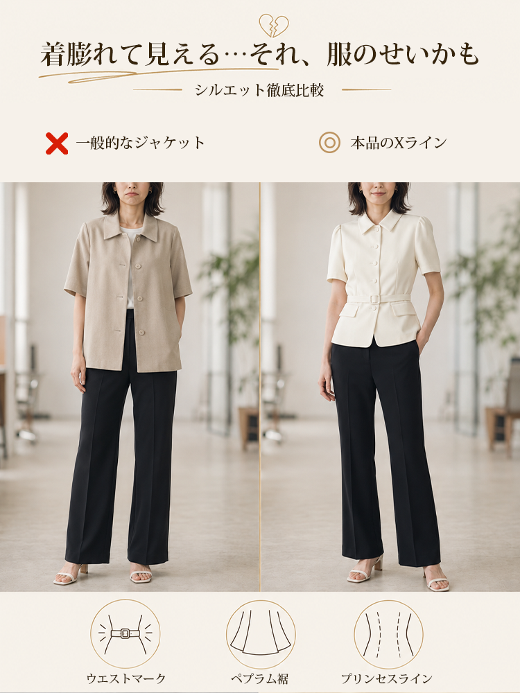 【ミニマルで上品】オフィスコーデはこれにおまかせ。500回のパターン修正で叶える、あなたらしい美しいライン。-sosove