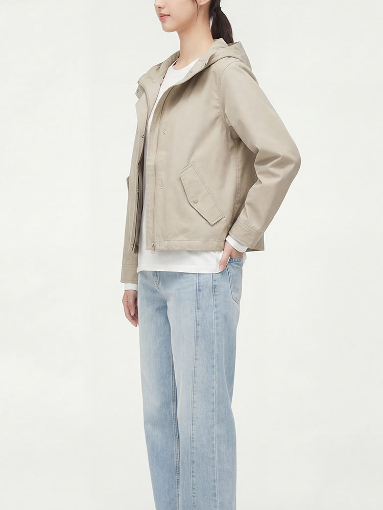 【春用パーカージャケット】無地・カジュアルに着回せるマウンテンパーカー デイリー使いに最適