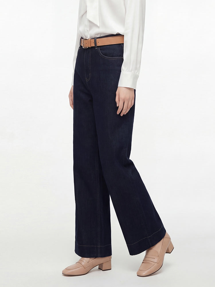 【ゆったりワイドパンツ】ハイウエストで脚長効果。体型カバー＆シワになりにくい