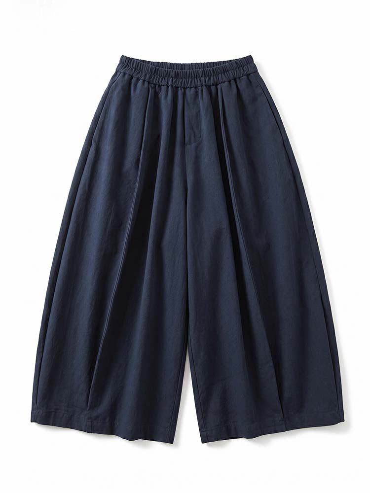 【リラックスゆったりカジュアルパンツ】天然コットンの「骨格感」あるコットン、彫刻のようなデザイン性で「体型カバー」と「すっきり見え」の黄金バランスを実現。-sosove