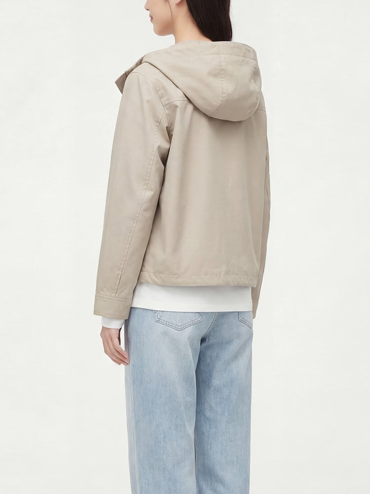 【春用パーカージャケット】無地・カジュアルに着回せるマウンテンパーカー デイリー使いに最適