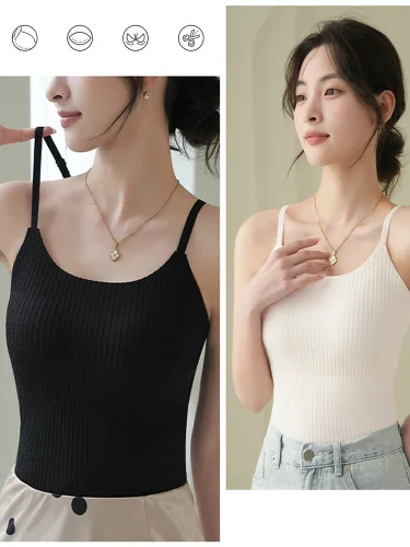 透け防止美しい背中見せキャミソール
