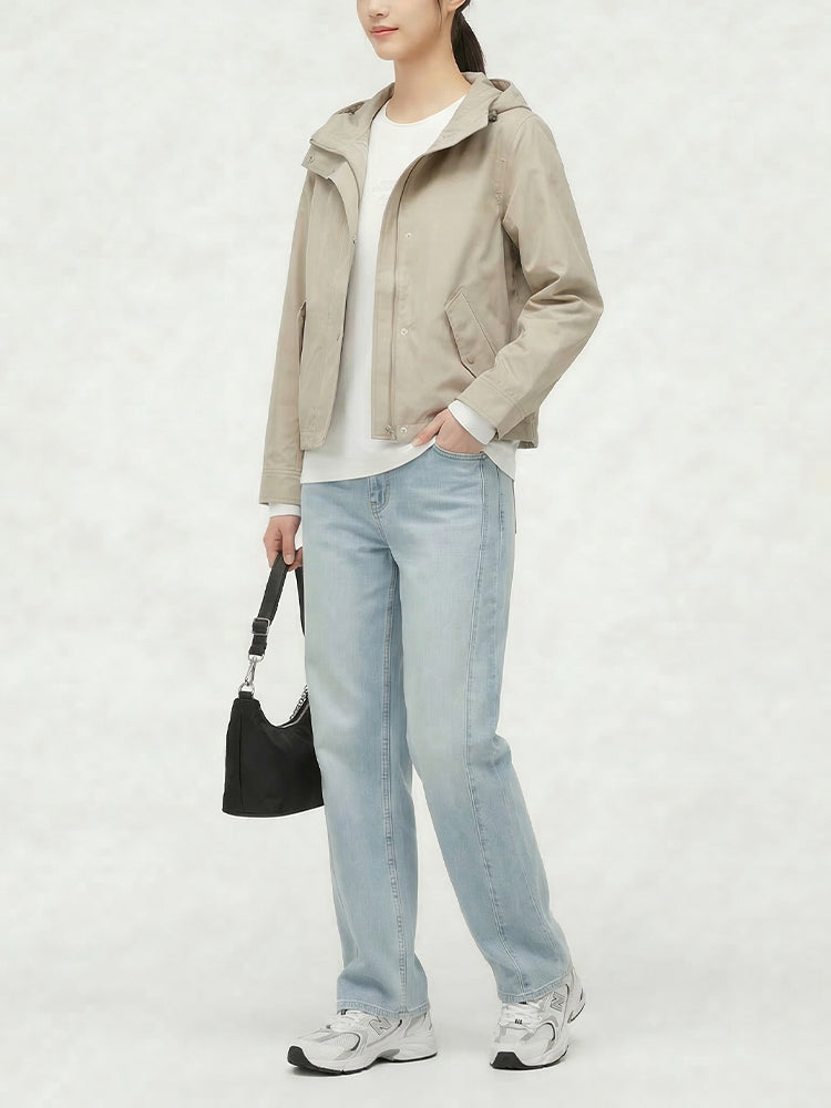 【春用パーカージャケット】無地・カジュアルに着回せるマウンテンパーカー デイリー使いに最適