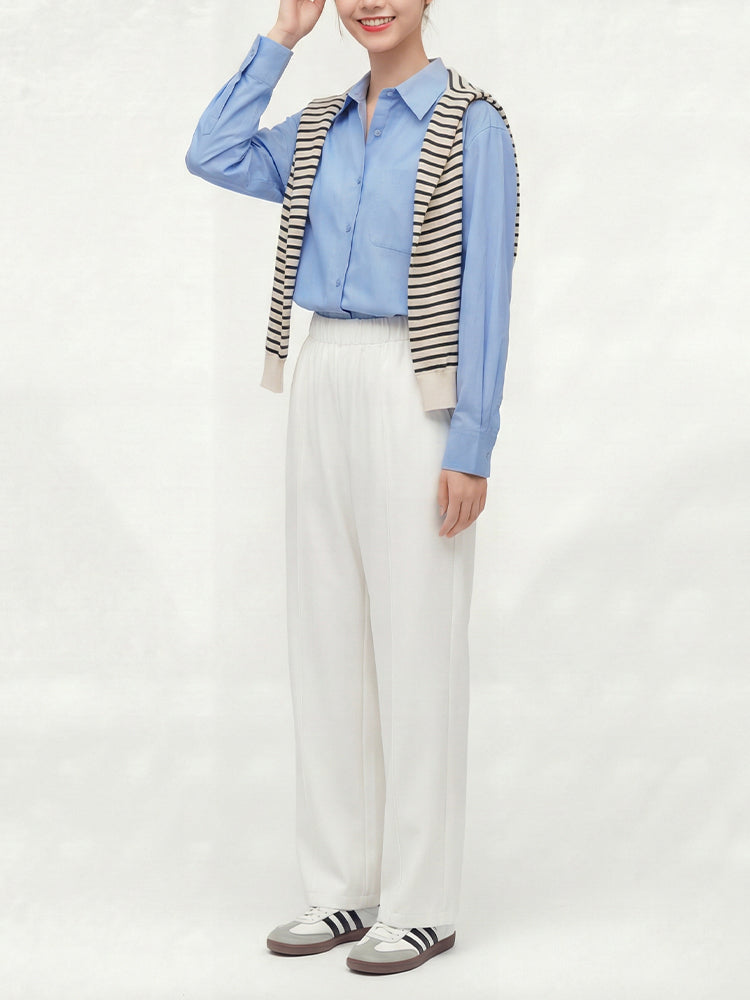 【ドレープ感ゆったりワイドパンツ】下半身体型カバーに最適 立体シルエットですっきり着痩せ リラックス＆コーデしやすい