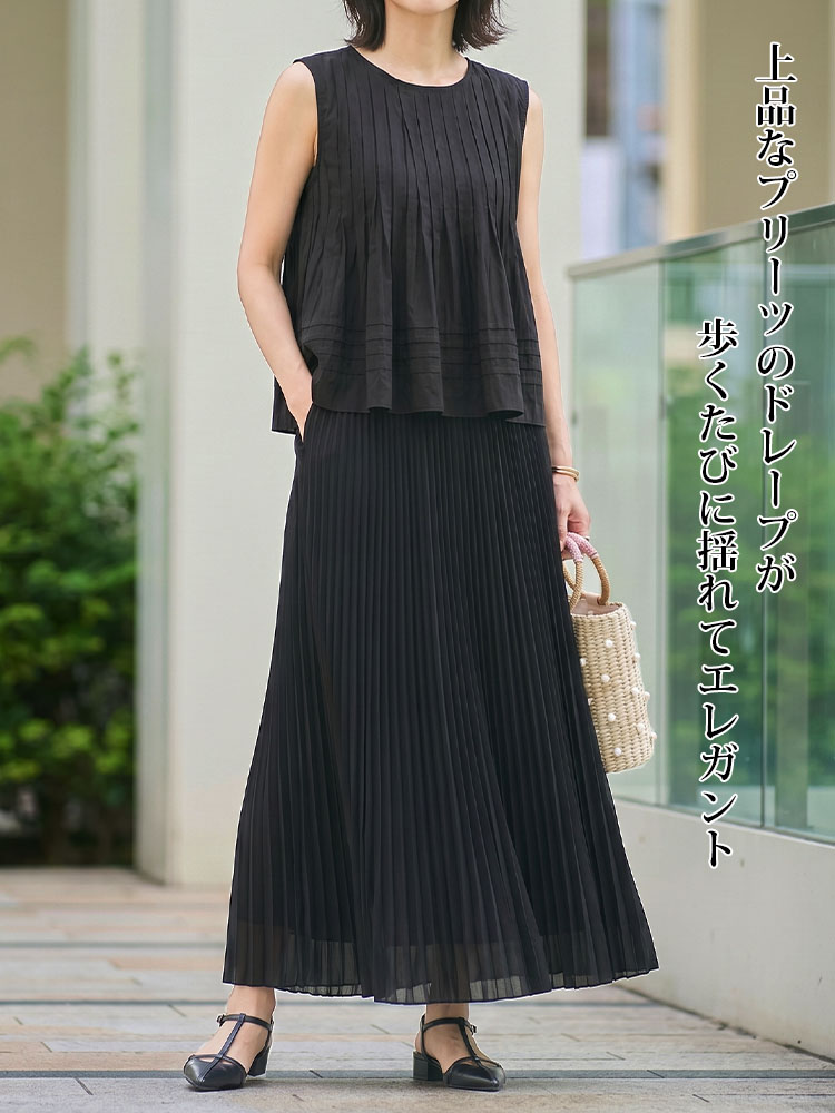 【アイロン不要】上品で若々しいデザインセット、リラックスした着こなしの美。-sosove