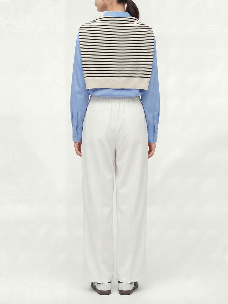 【ドレープ感ゆったりワイドパンツ】下半身体型カバーに最適 立体シルエットですっきり着痩せ リラックス＆コーデしやすい