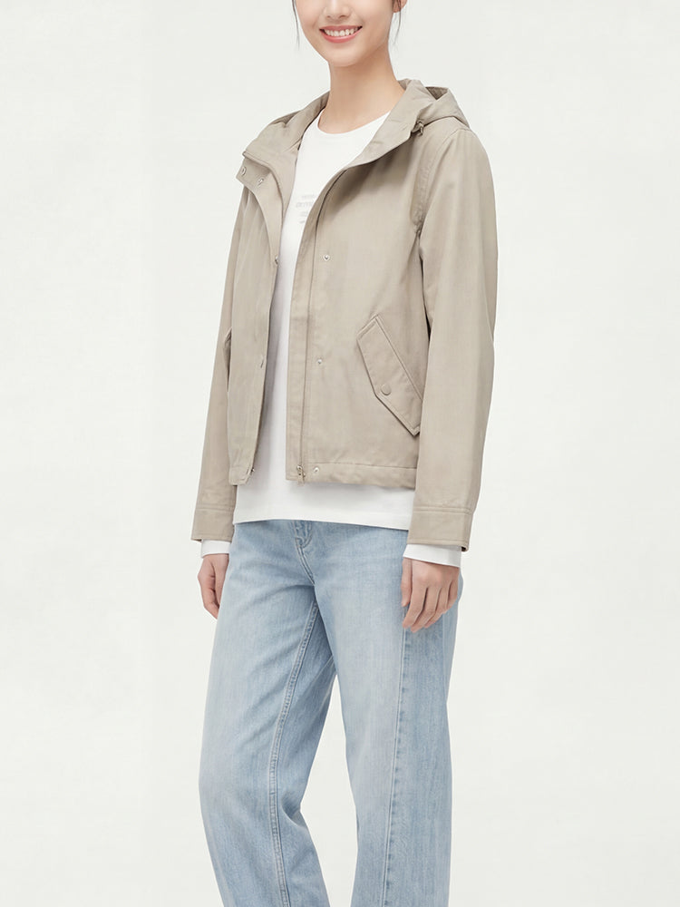 【春用パーカージャケット】無地・カジュアルに着回せるマウンテンパーカー デイリー使いに最適