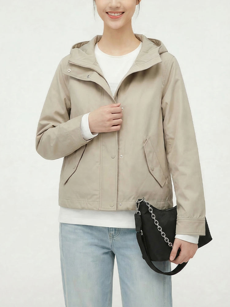 【春用パーカージャケット】無地・カジュアルに着回せるマウンテンパーカー デイリー使いに最適