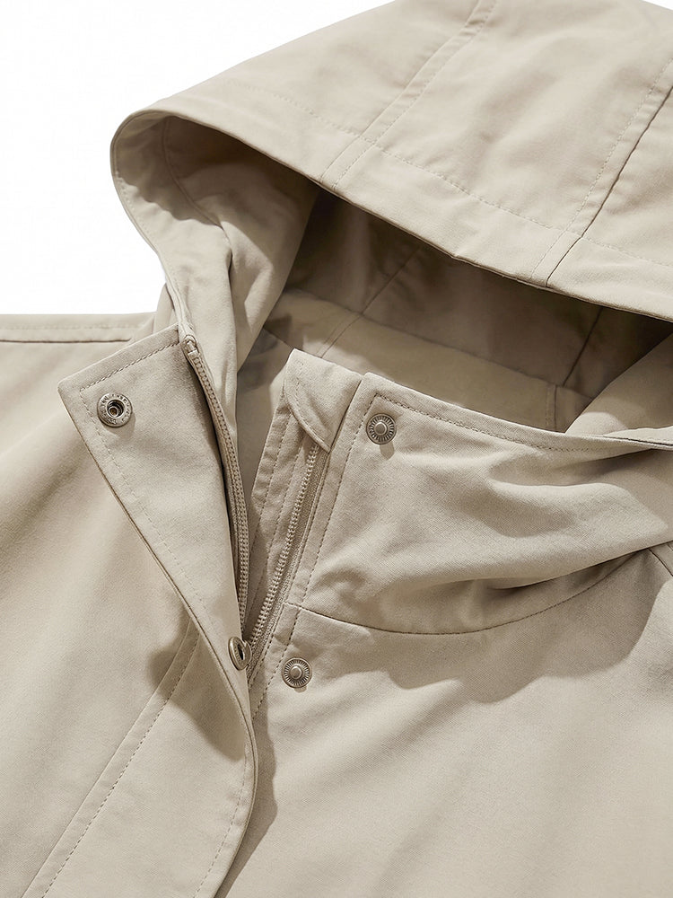 【春用パーカージャケット】無地・カジュアルに着回せるマウンテンパーカー デイリー使いに最適