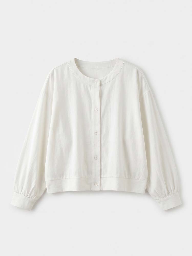 sosove-棉麻防晒短衬衫