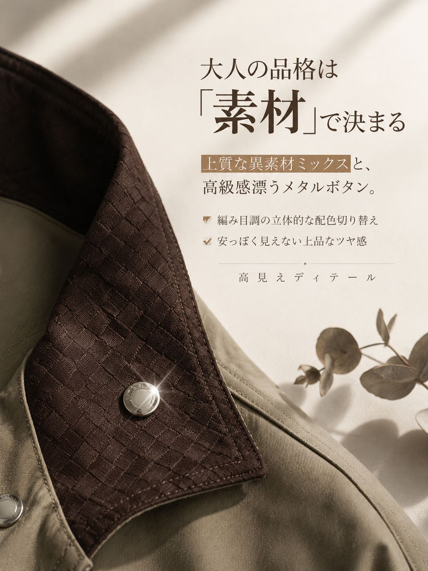 【秋冬新作 バイカラーショートトレンチジャケット】