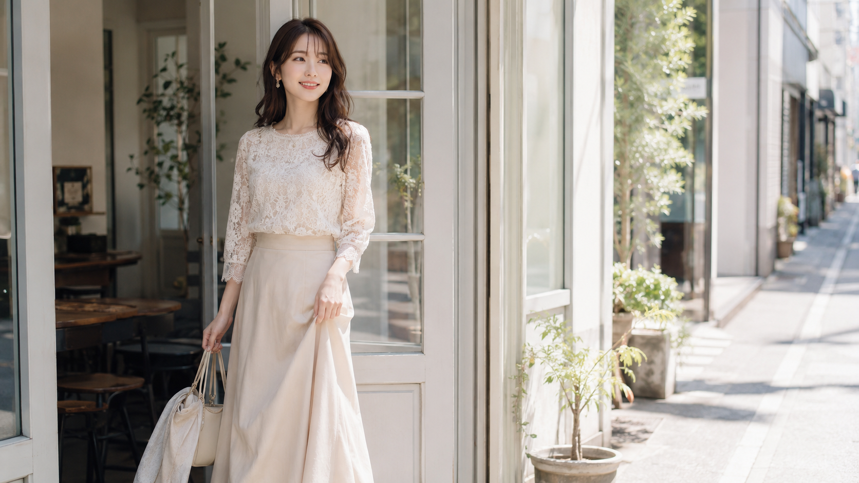 レーススカート 大人可愛い コーデ
