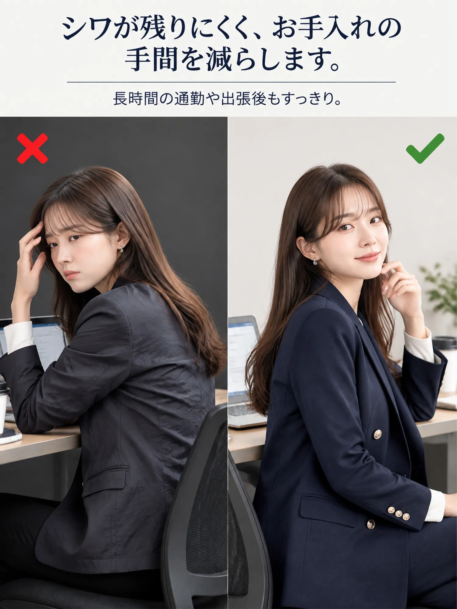 【韓国風ゆったりダブルボタンテーラードジャケット】