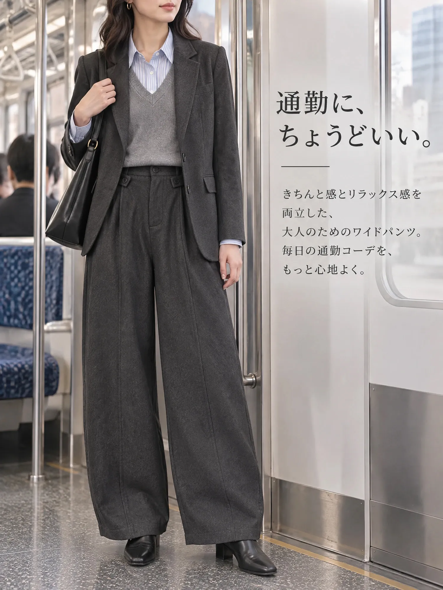 【レディース バレルレッグパンツ ハイウエスト 美脚見え カジュアル 】