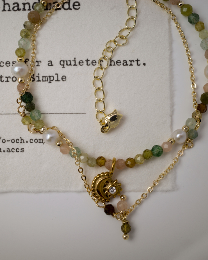 The Wizard of Green – Green Strawberry Quartz Vintage Double-Layered Bracelet