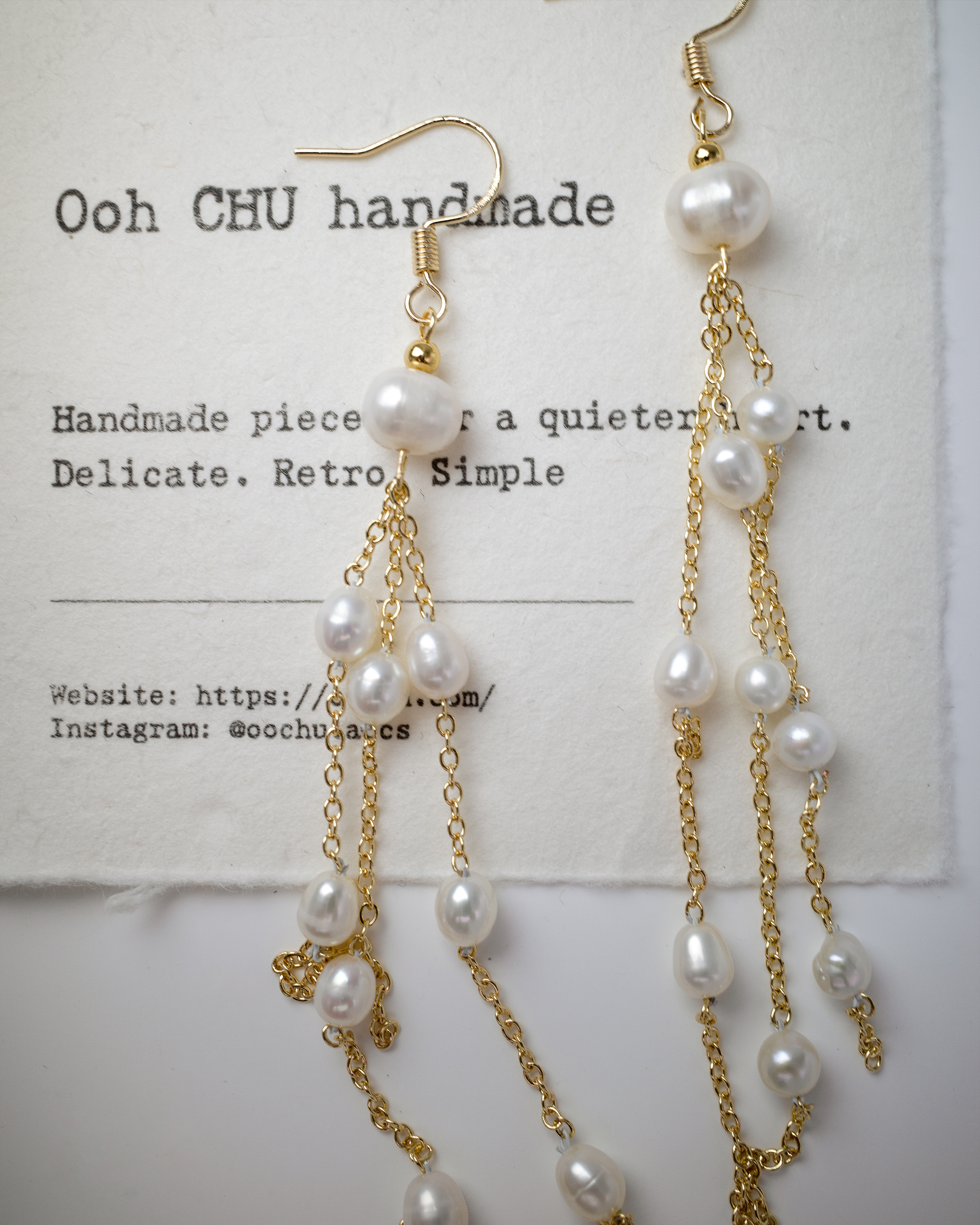 Moon-Flow Vintage Pearl Earrings