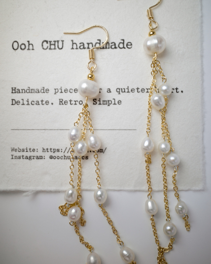 Moon-Flow Vintage Pearl Earrings