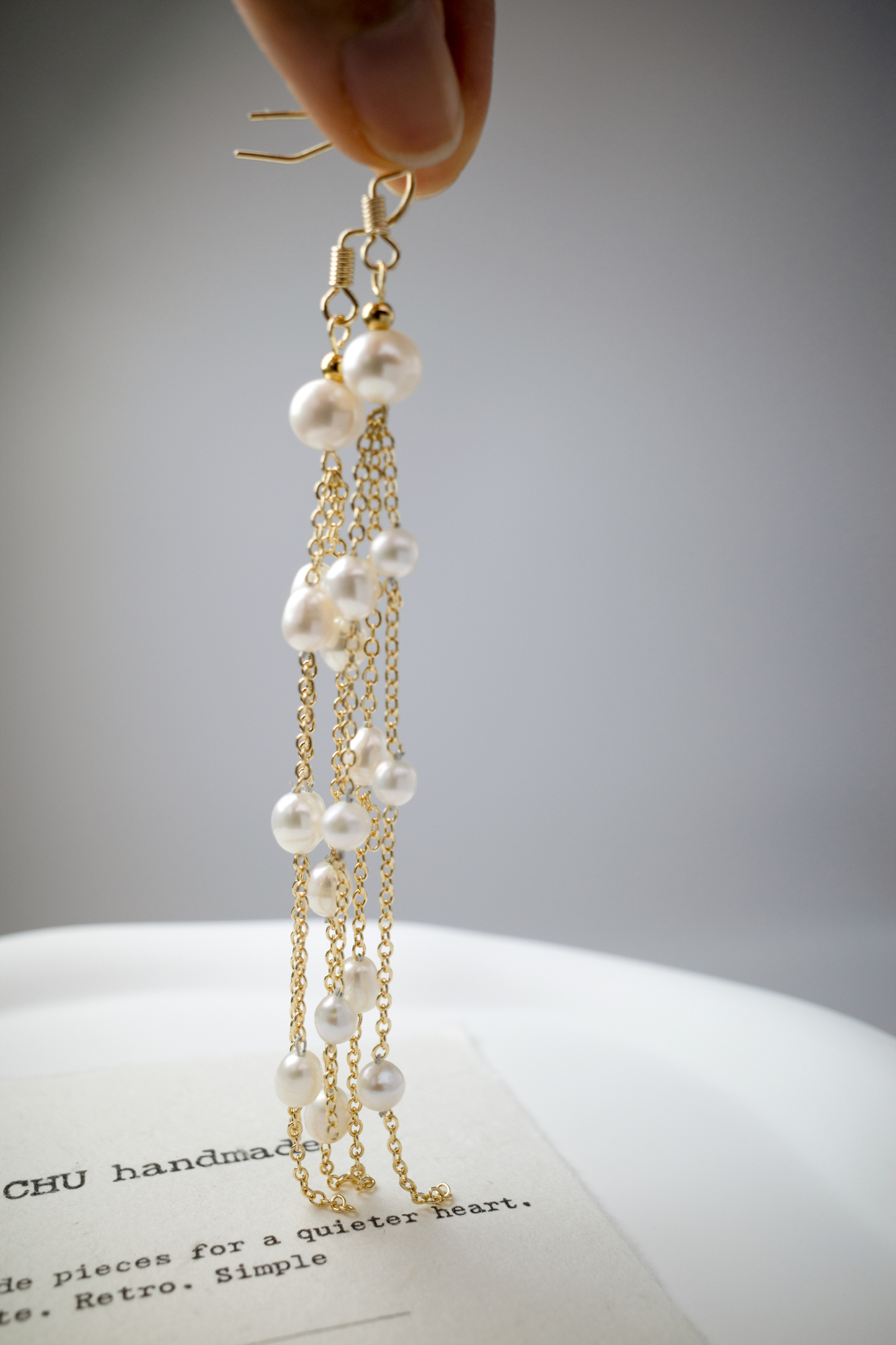 Moon-Flow Vintage Pearl Earrings