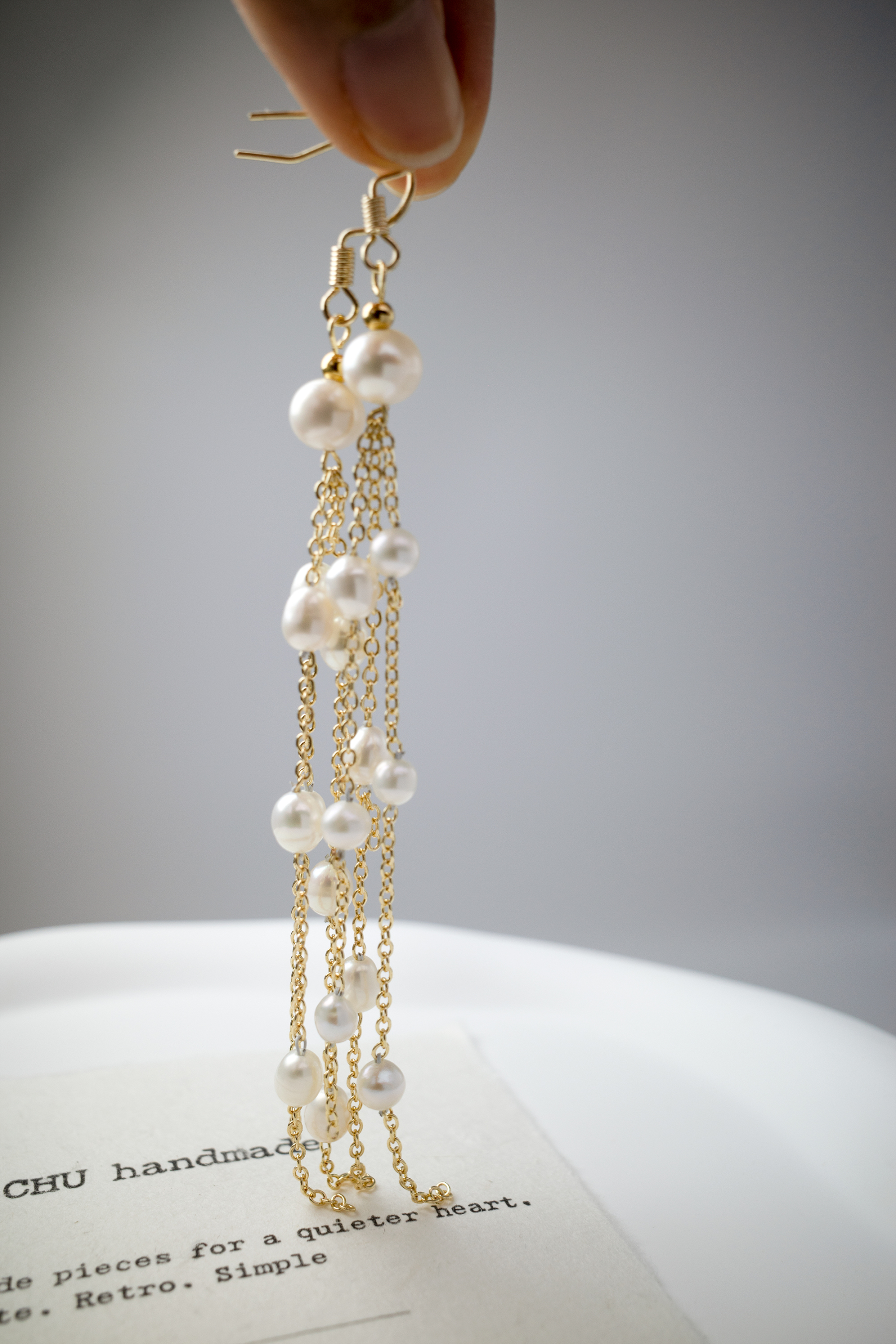 Moon-Flow Vintage Pearl Earrings