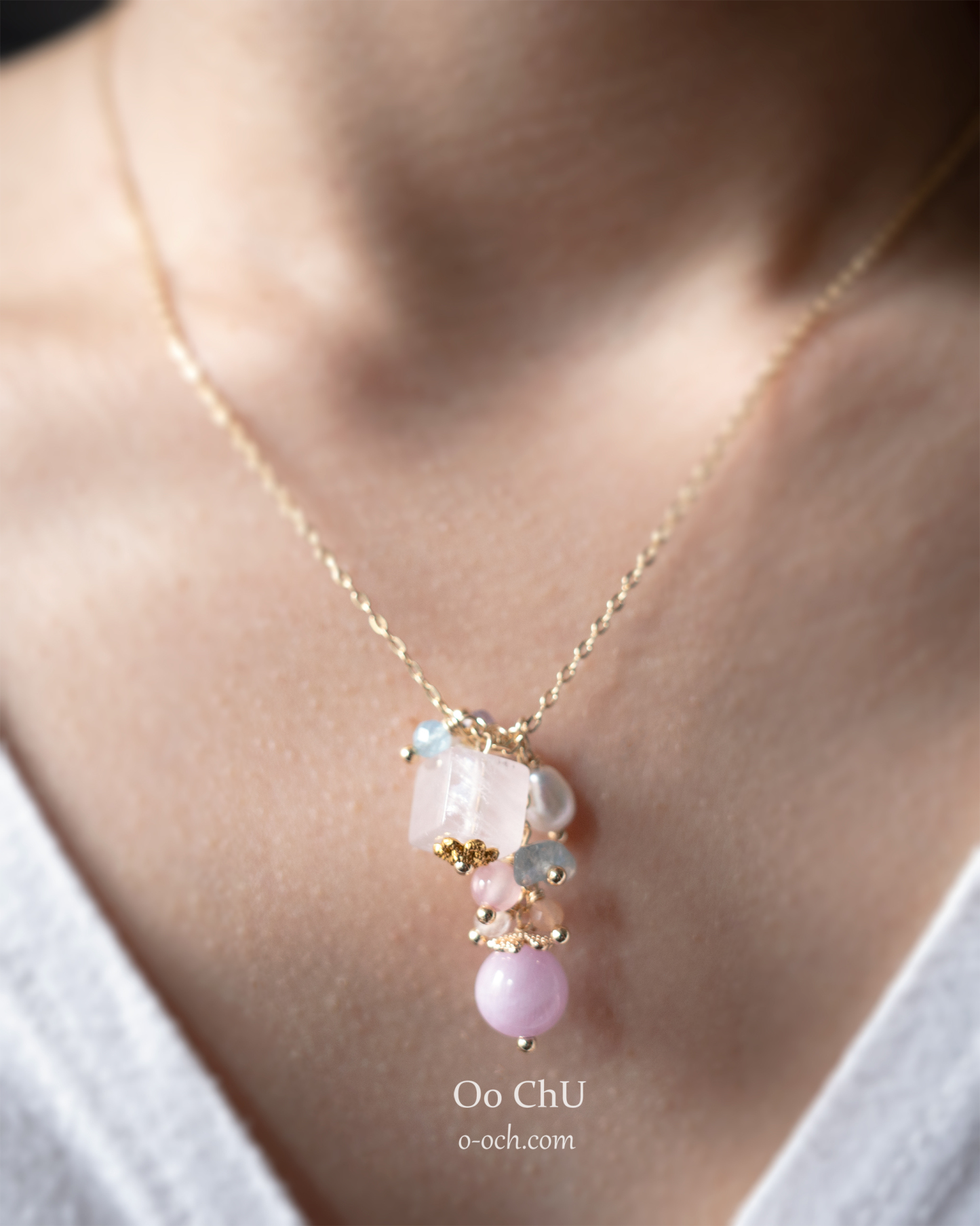 Lavender Promenade - Kunzite ✕ Rose Quartz ✕ Baroque Pearl Handmade Necklace