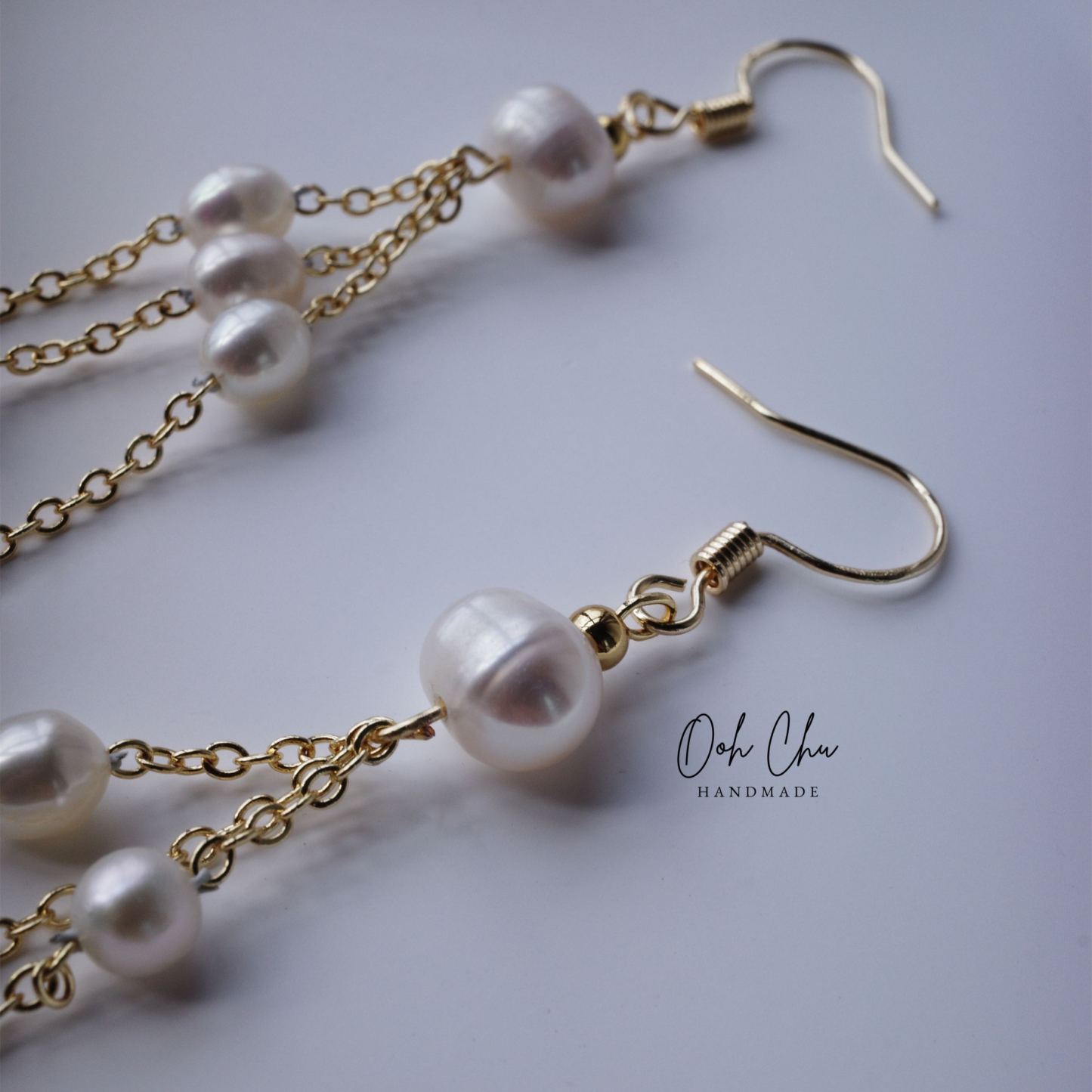 14K gold filled fine chain handcrafted earrings hypoallergenic durable elegant jewelry craftsmanship detail