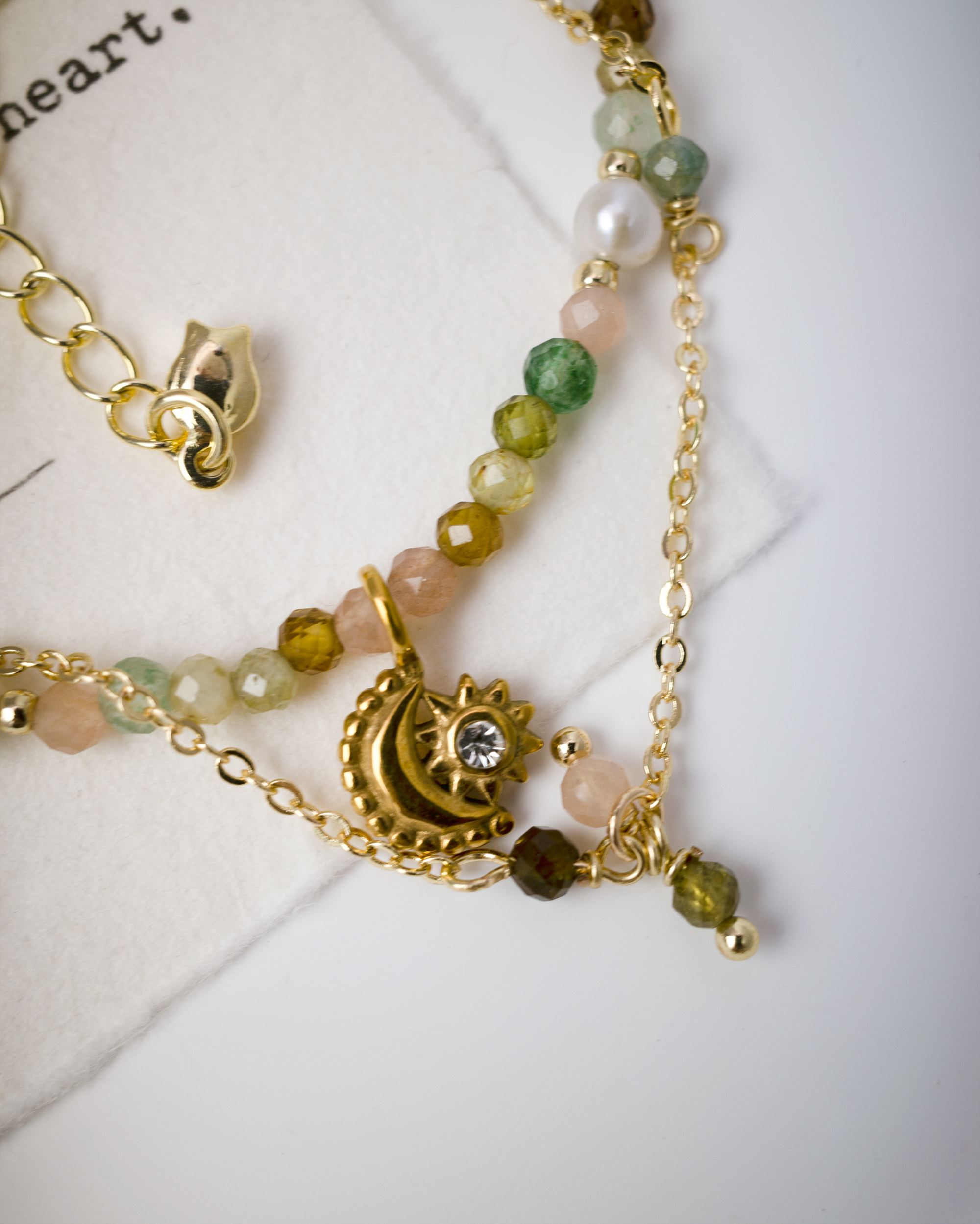 The Wizard of Green – Green Strawberry Quartz Vintage Double-Layered Bracelet