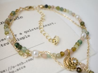 The Wizard of Green – Green Strawberry Quartz Vintage Double-Layered Bracelet