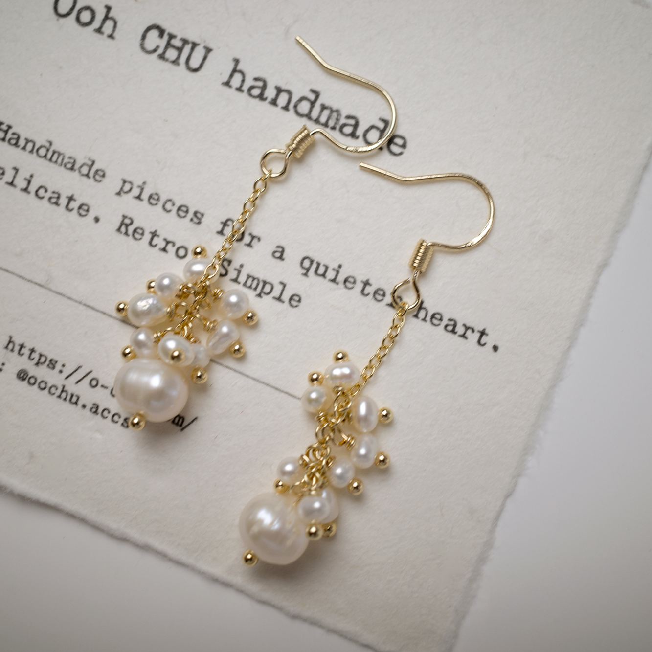 Blanc Dance Pearl Earrings