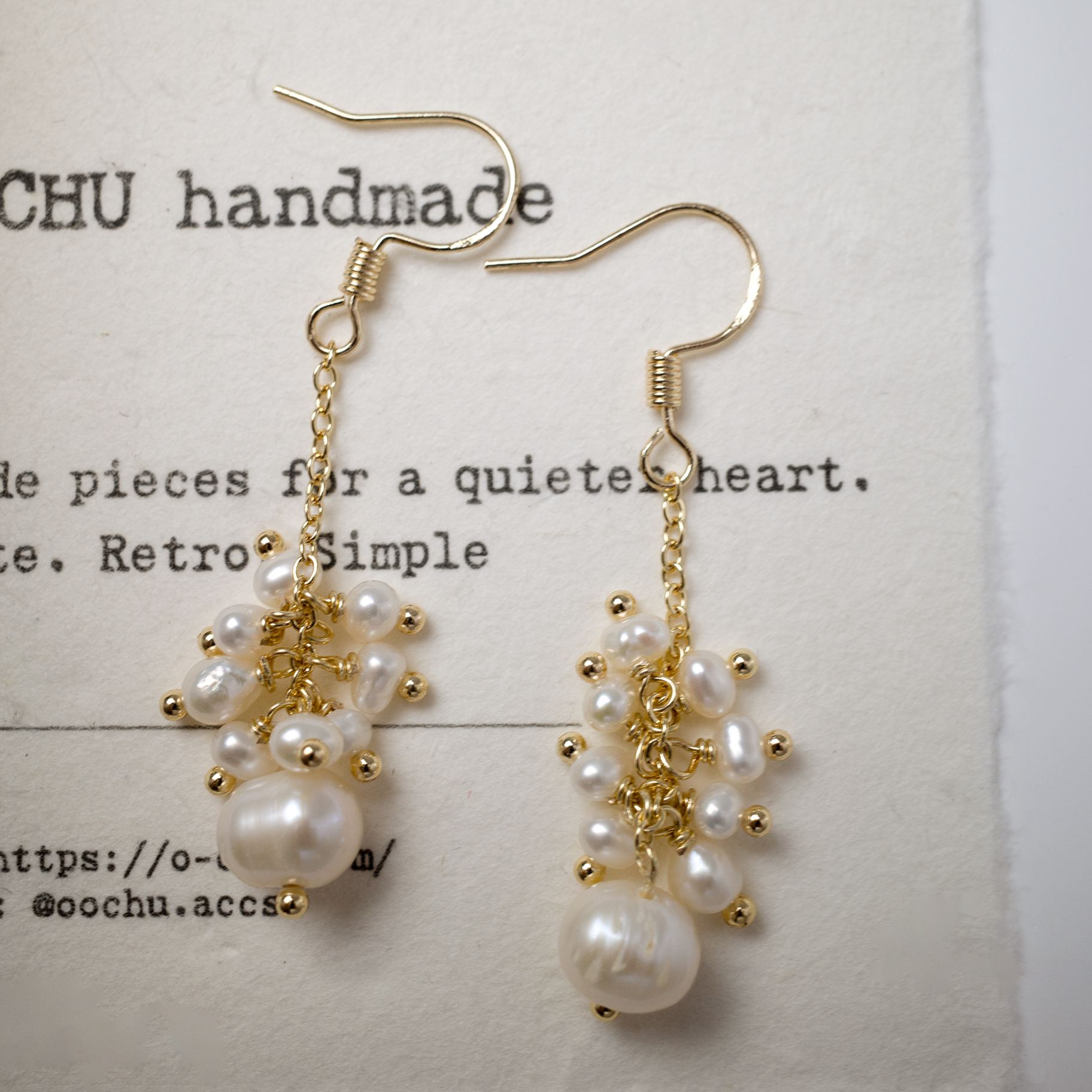 Blanc Dance Pearl Earrings
