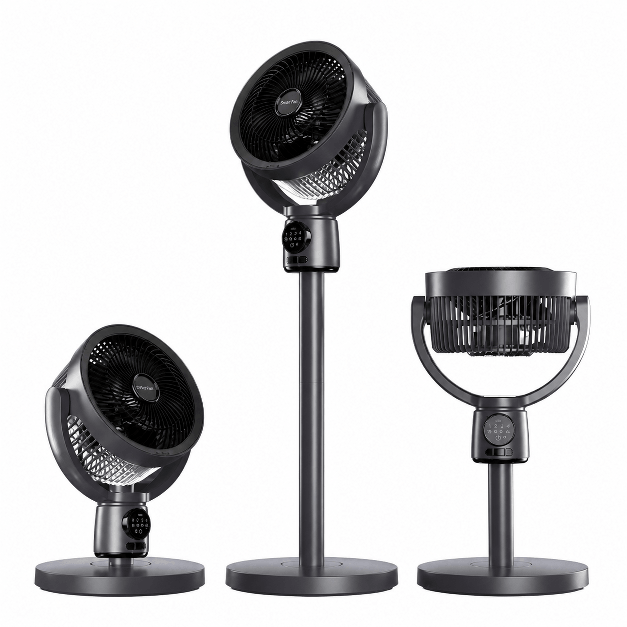 Quiet battery-powered pedestal fan