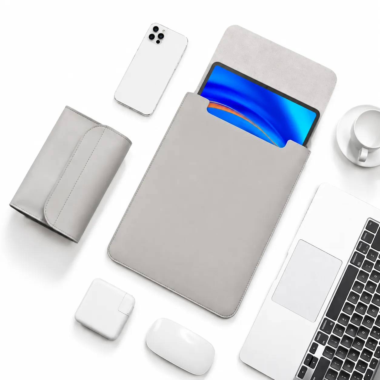 Tablet Carrying Case + Mouse Storage Pouch