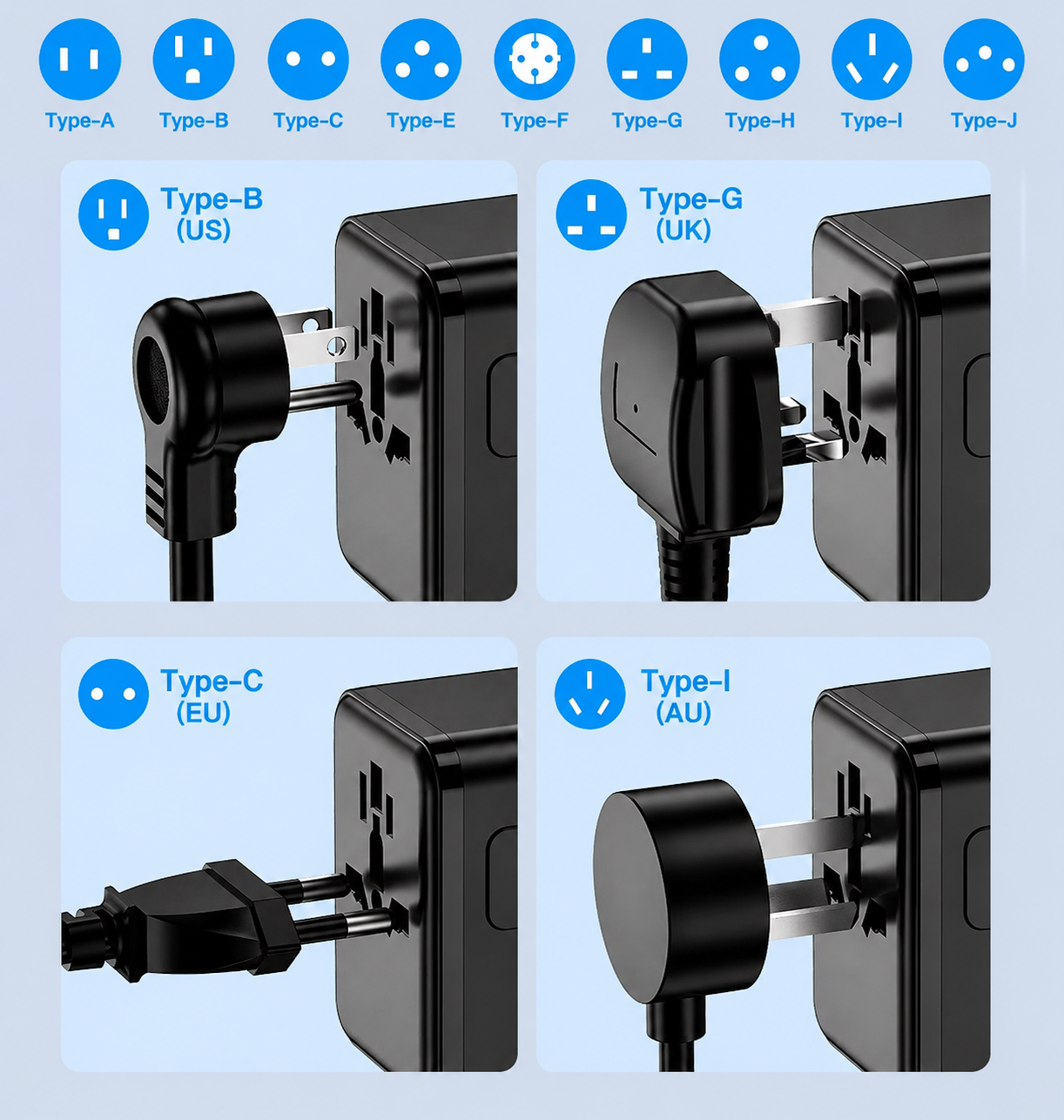 Multi-function Fast Charging Adapter – Global Universal One-to-Multi Plug