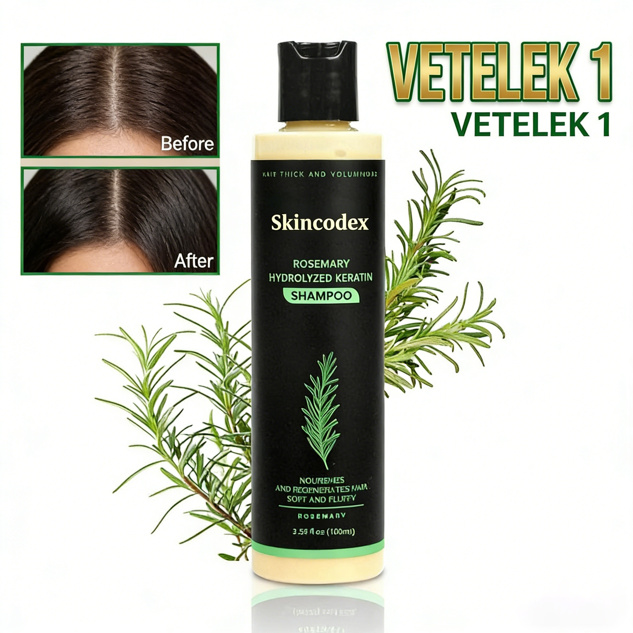 🔥最終日 50%OFF — ⛩️Skincodex® — オーガニック・ローズマリー 育毛シャンプー＆コンディショナー
