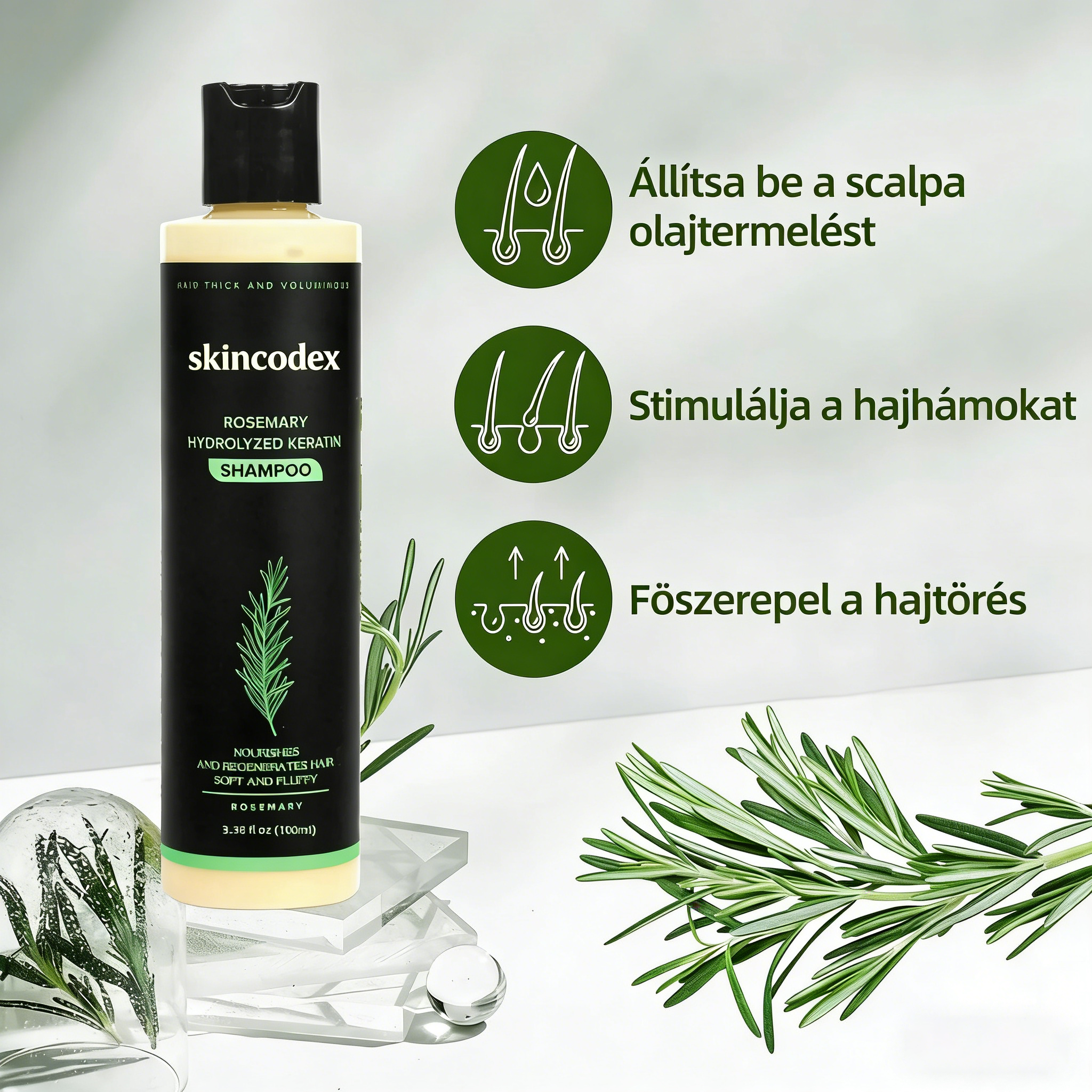 🔥最終日 50%OFF — ⛩️Skincodex® — オーガニック・ローズマリー 育毛シャンプー＆コンディショナー