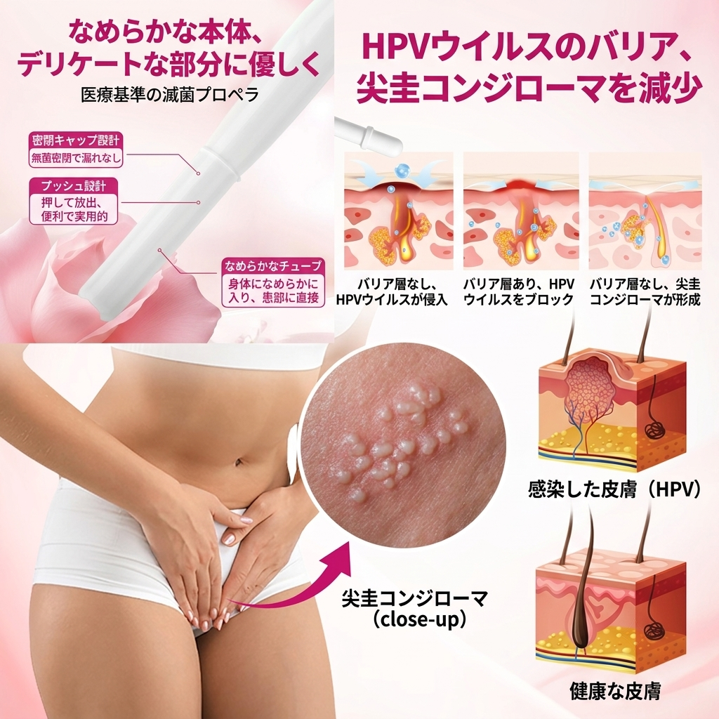 🏆 女性のデリケートゾーンの健康に画期的な進歩！HPVに多角的にアプローチし、わずか3日で不快感をケア。