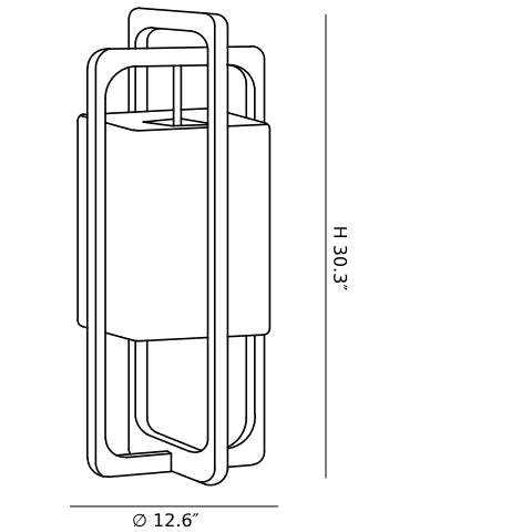 桐木製フロアランプ CAD